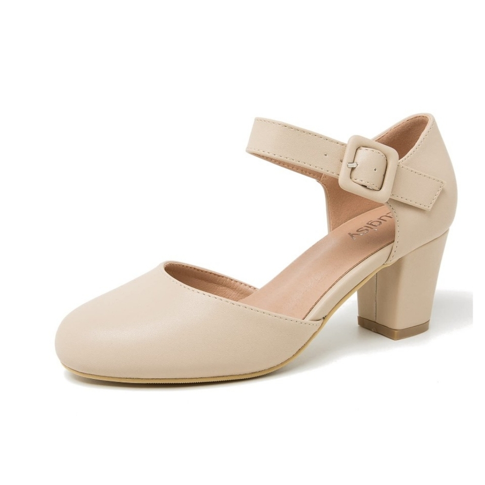 Eugisy Women's Ankle Strap Pumps Size 46 (12 Women's) Like New!!